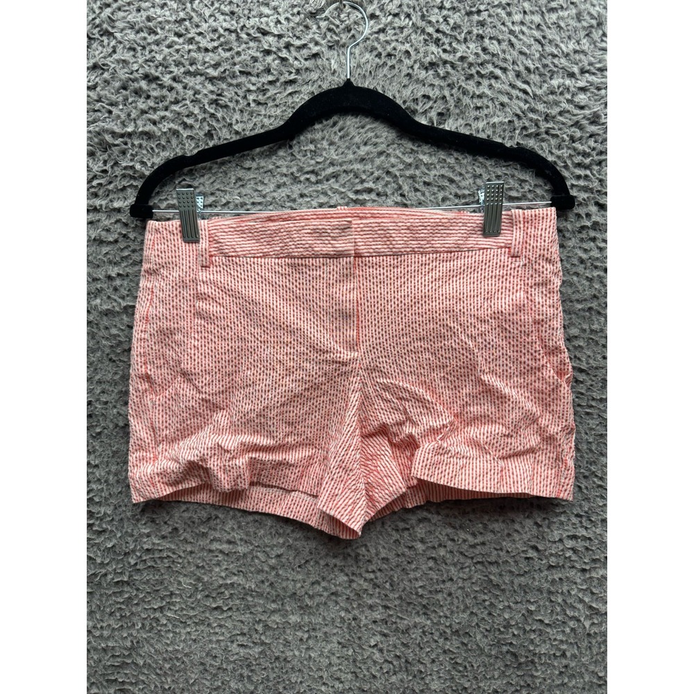 Theory Pink Stripe Mid Rise Bermuda Shorts Womens Size 8